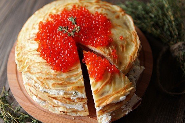 блинный торт с лососем и сыром3
